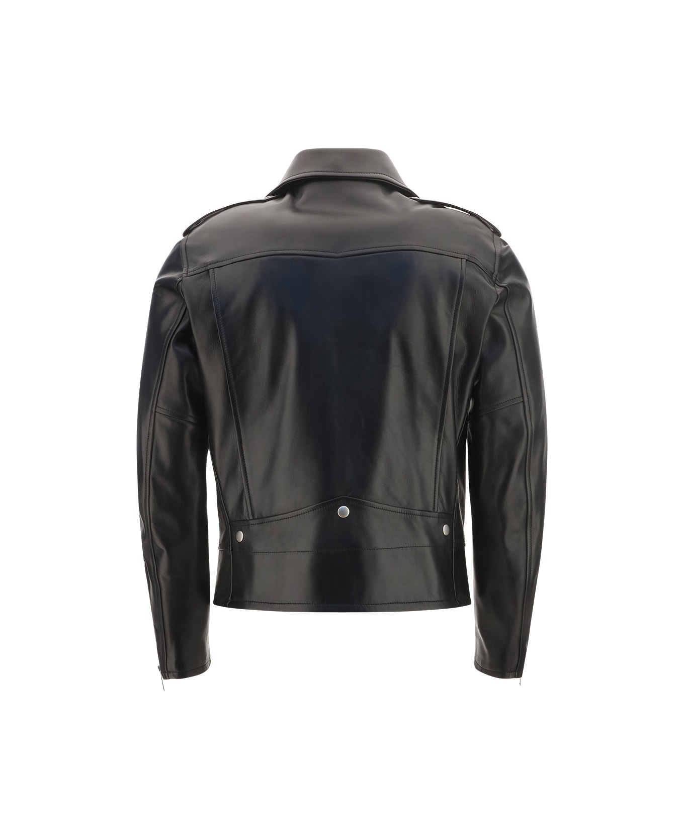 Saint Laurent Leather Motorcycle Jacket - Black