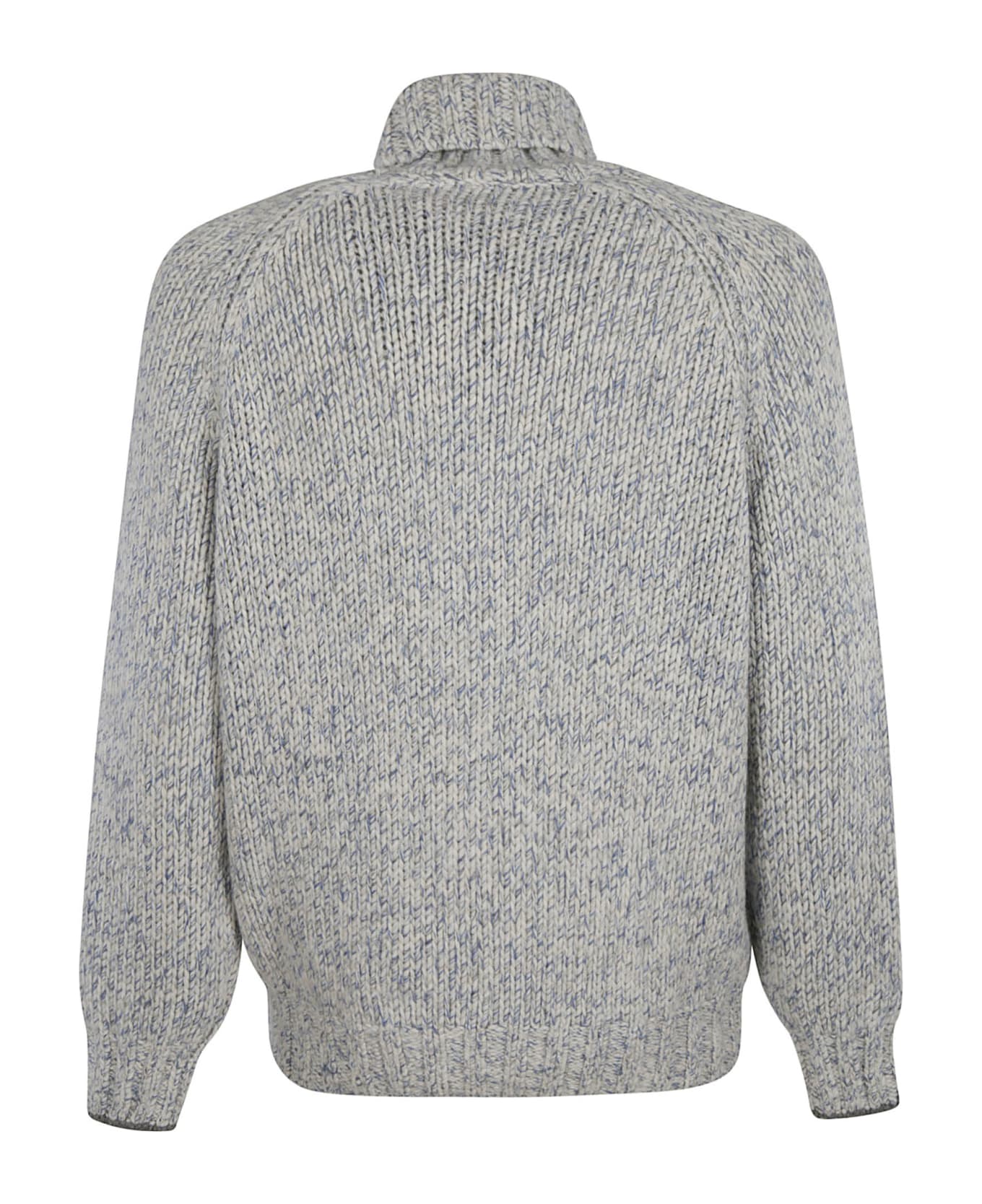 Brunello Cucinelli Turtleneck Woven Sweater - Light Beige