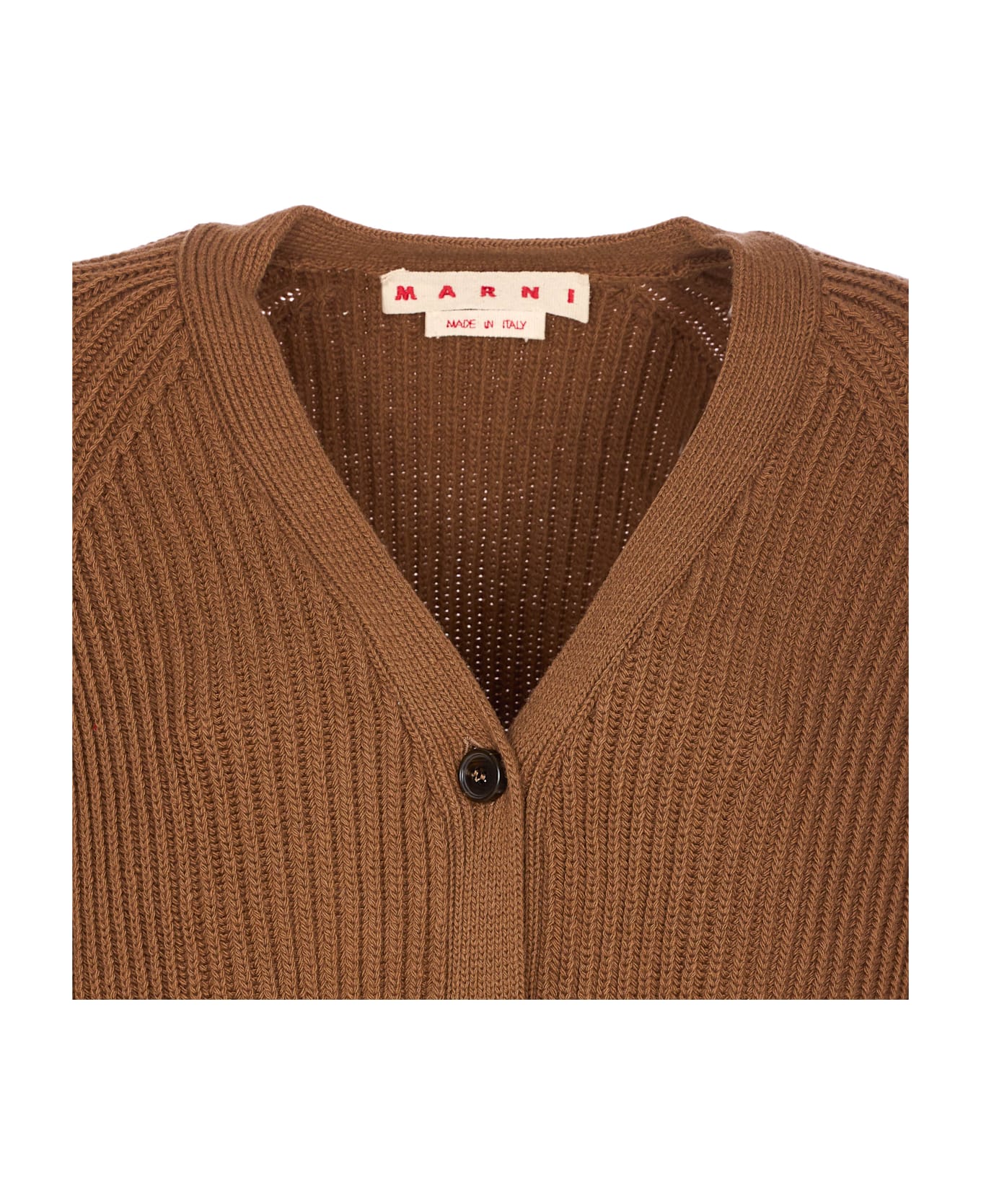 Marni Bicolor Cardigan - Brown