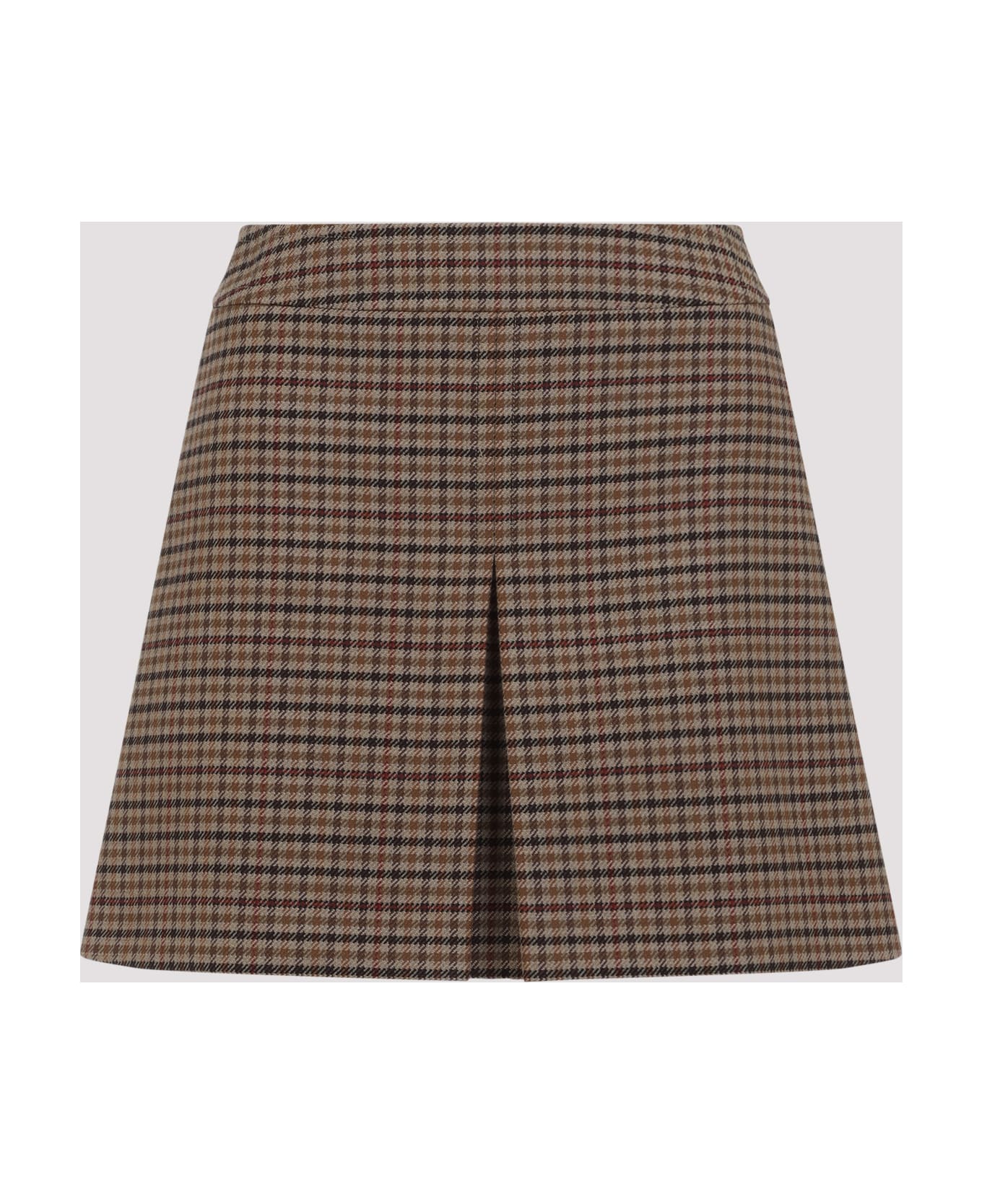 Celine Wool Mini Skirt - Np Beige Noisette Noir