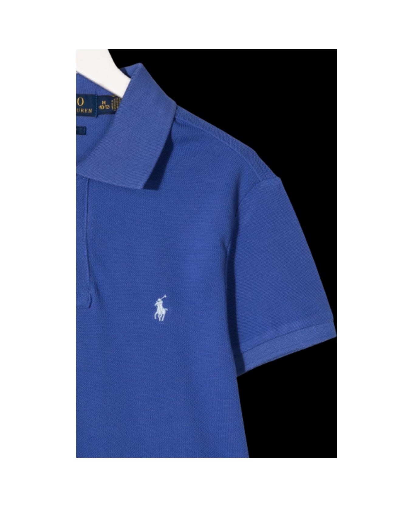 Polo Ralph Lauren Kids Boy's Blue Cotton Piquet Polo Shirt With Logo - Blu