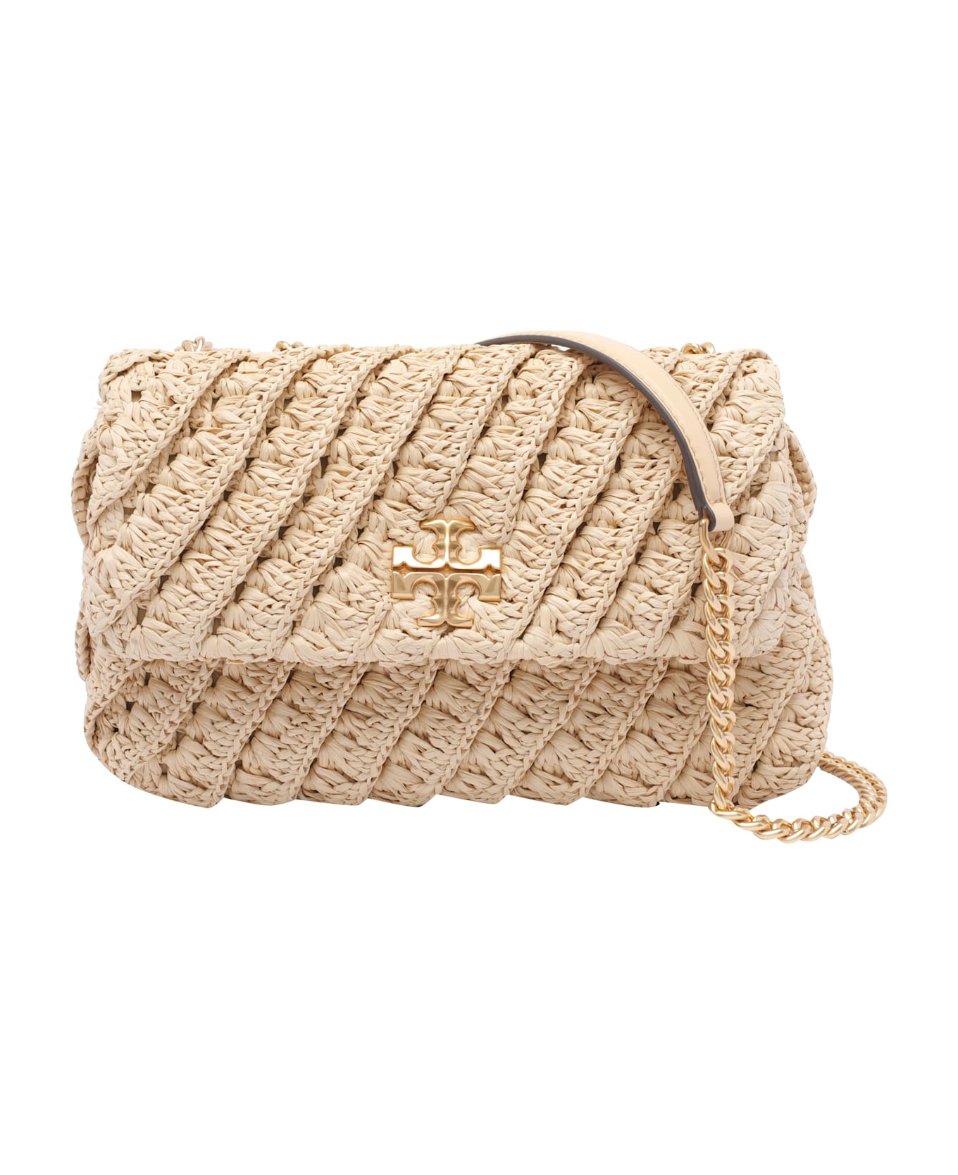 Tory Burch Small Kira Woven Convertible Shoulder Bag - Beige