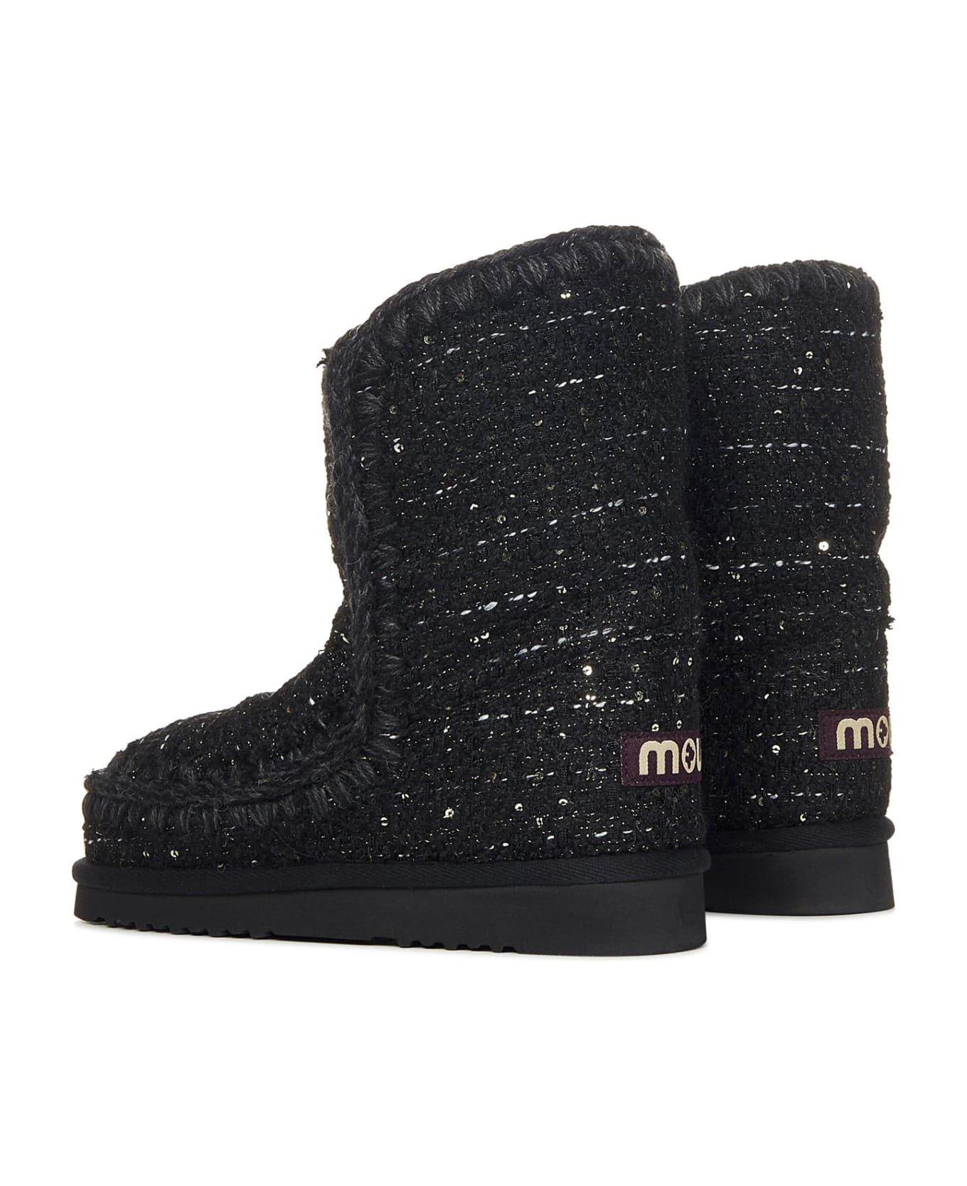 Mou Eskimo 24 Textile -tweed Boots - Black ブーツ
