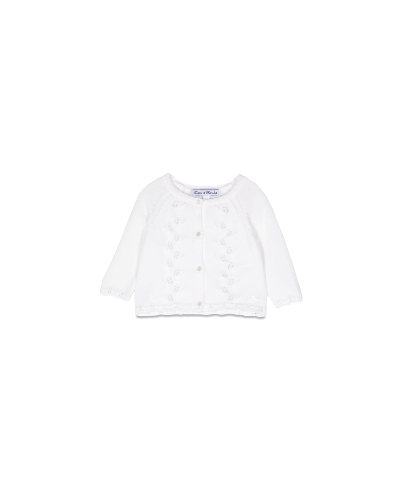 Tartine et Chocolat Cardigan - WHITE