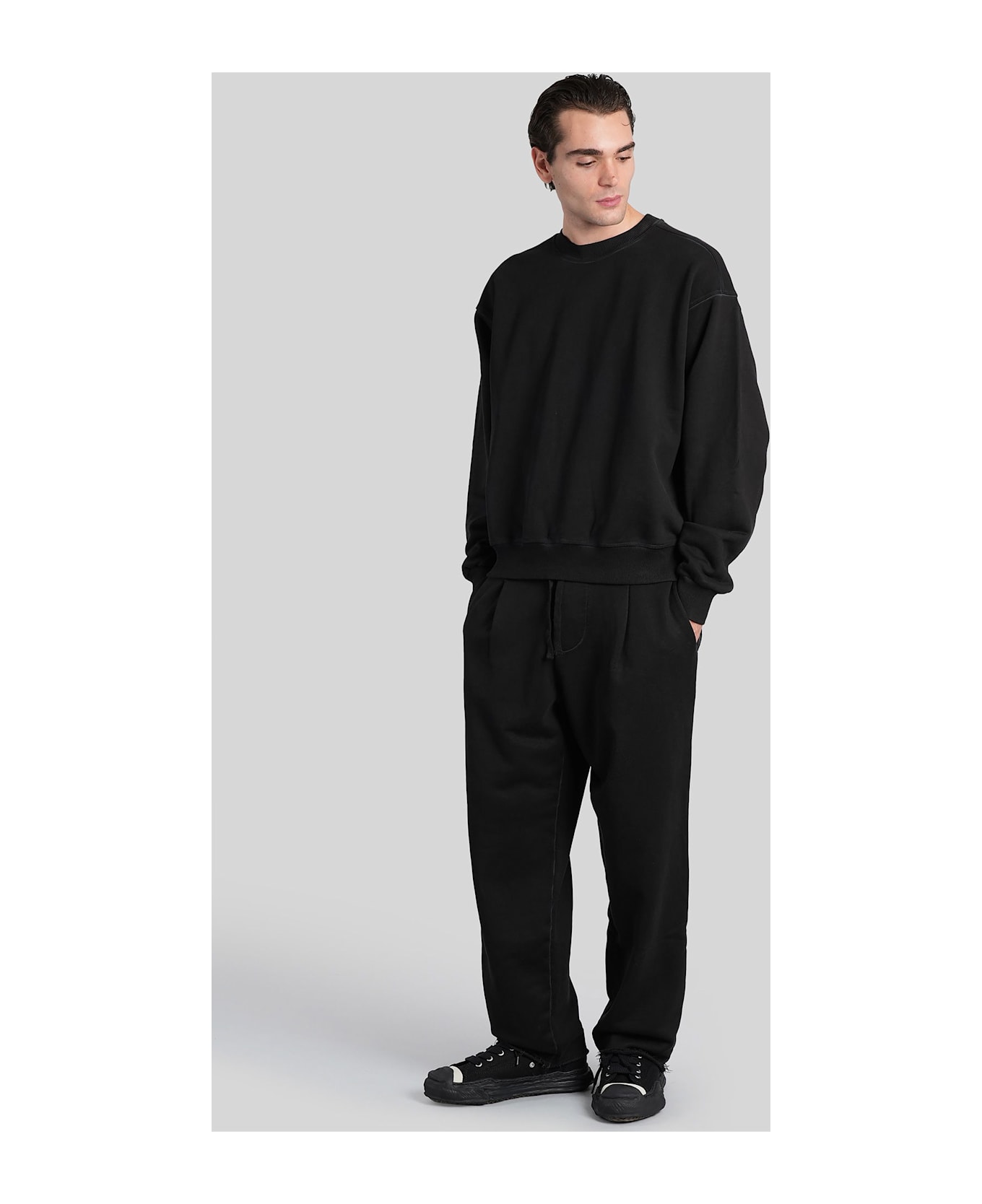 A Paper Kid Sweatshirt In Black Cotton - black