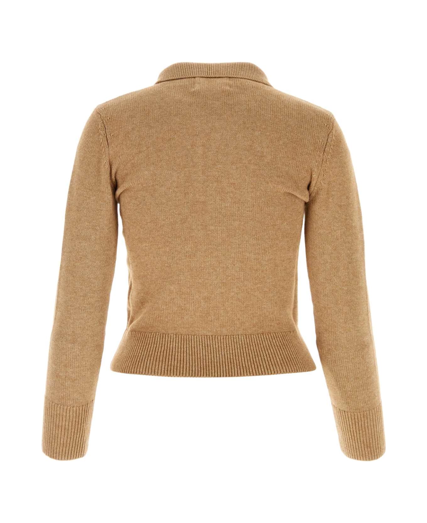 Marant Étoile Melange Biscuit Cotton Blend Nola Polo Shirt - CAMEL