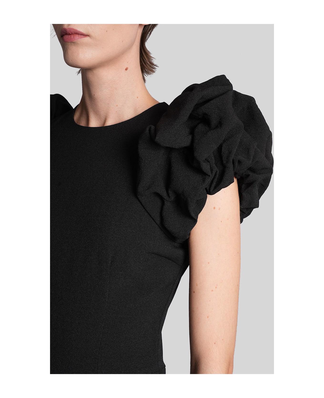 Rotate by Birger Christensen Long Dress In Black Polyester - black