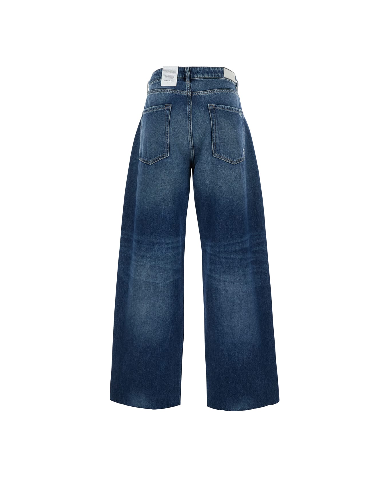 Icon Denim 
bea
 Blue Jeans With Belt Loops And Logo Patch On The Rear In Denim Woman - Blu