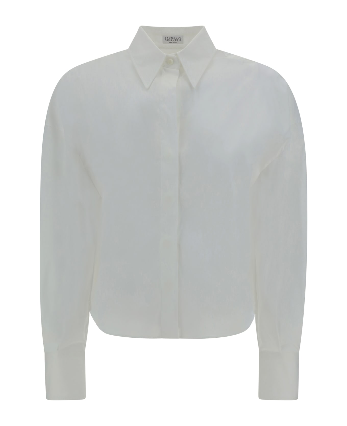 Brunello Cucinelli Long-sleeved Button-up Shirt - Bianco