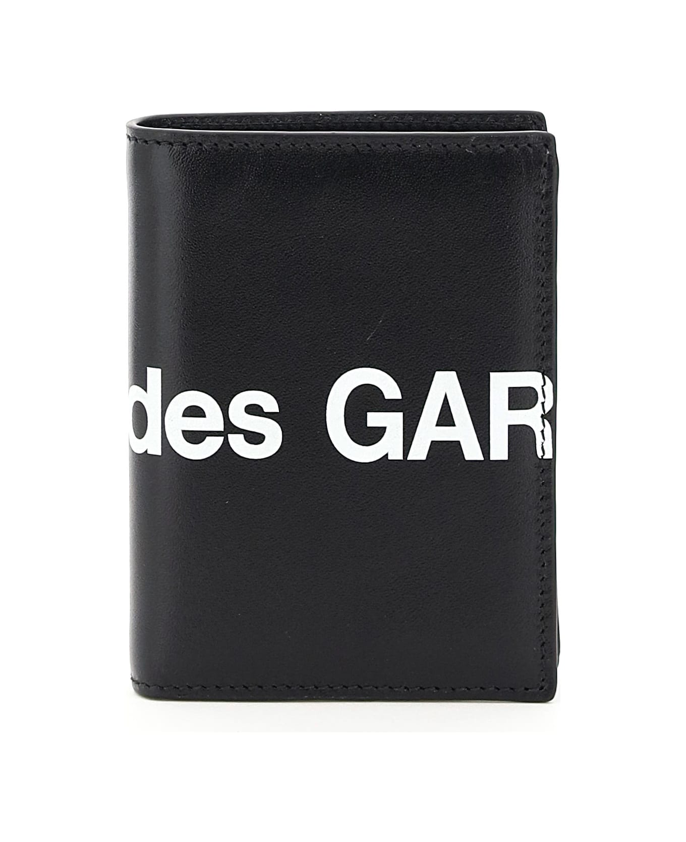 Comme des Garçons Wallet Small Bifold Wallet With Huge Logo - BLACK (Black)