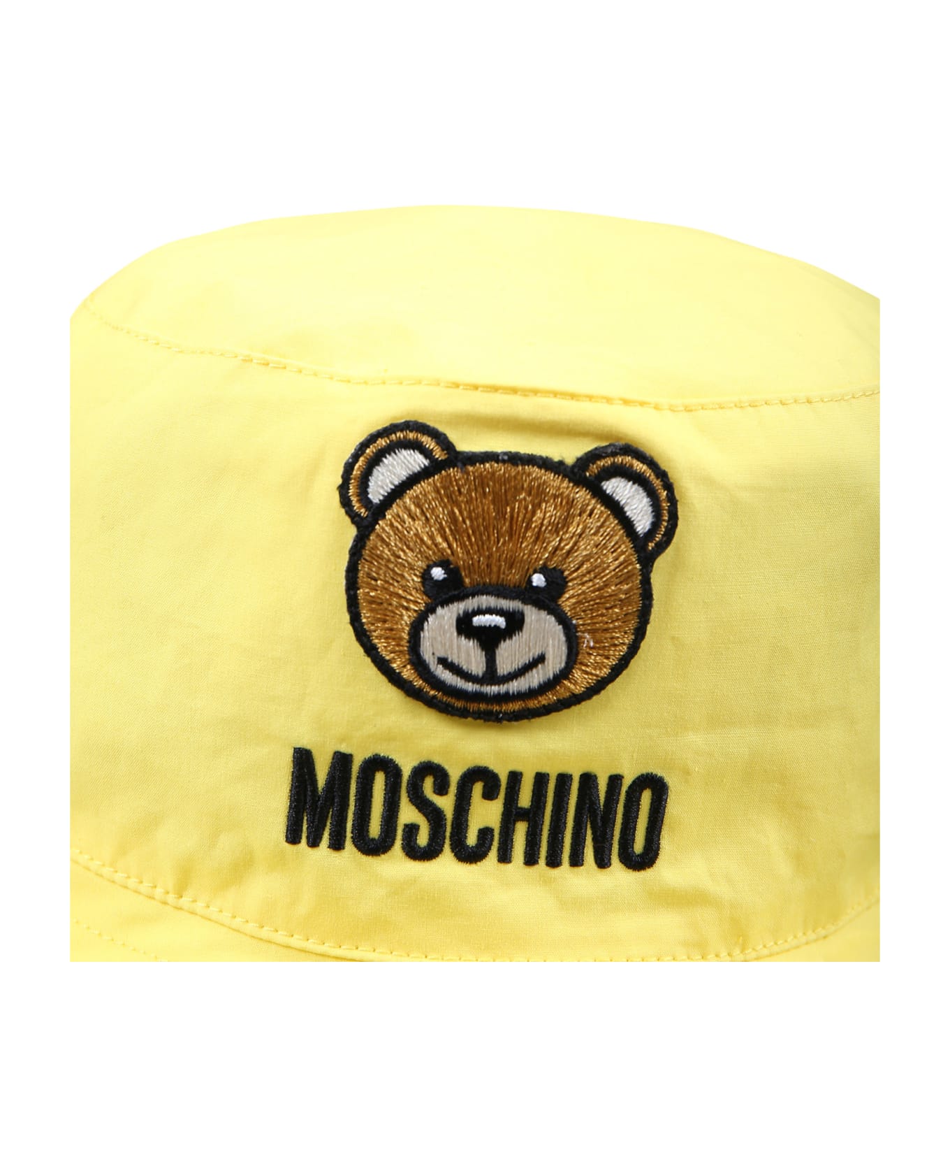 Moschino Yellow Cloche For Baby Kids With Teddy Bear - Yellow