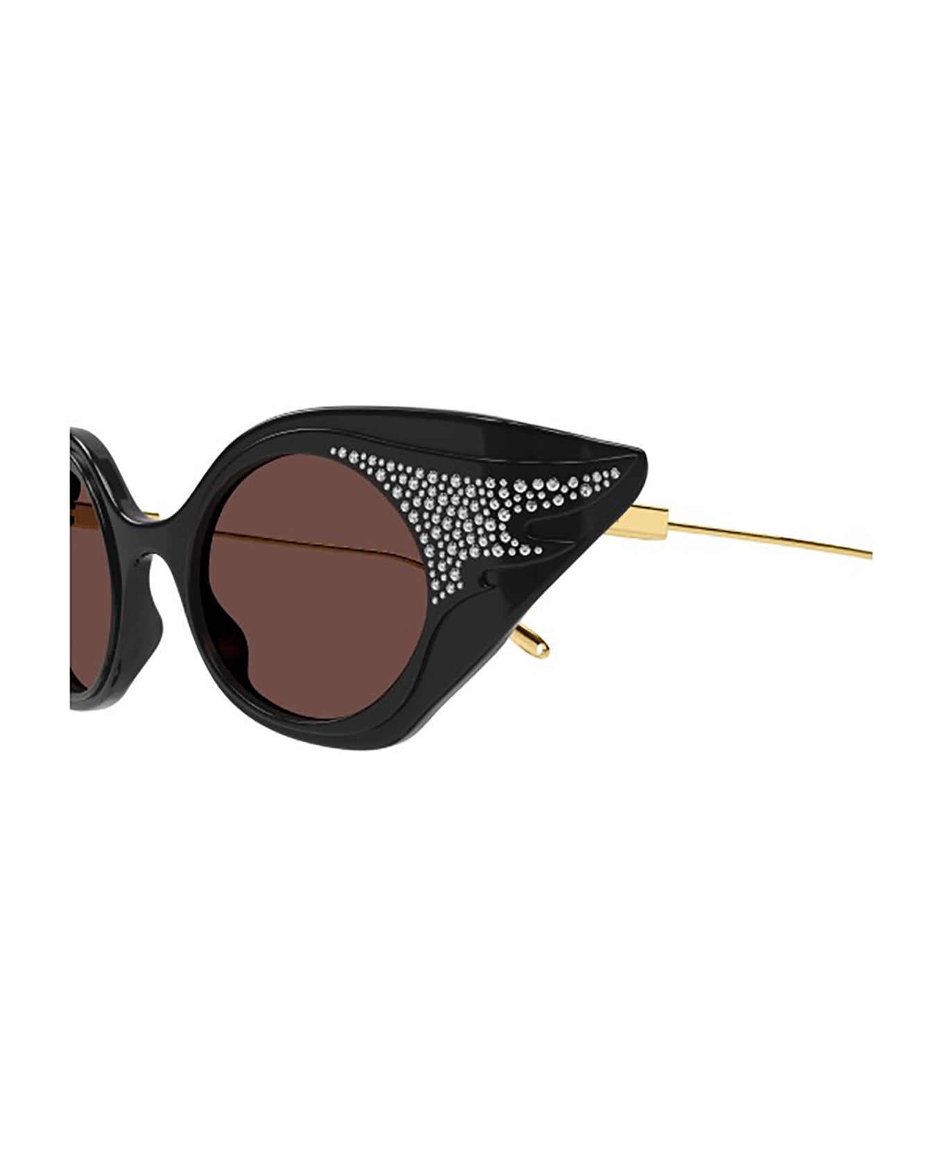 Gucci Eyewear Gg1327s Sunglasses - 001 black gold brown サングラス