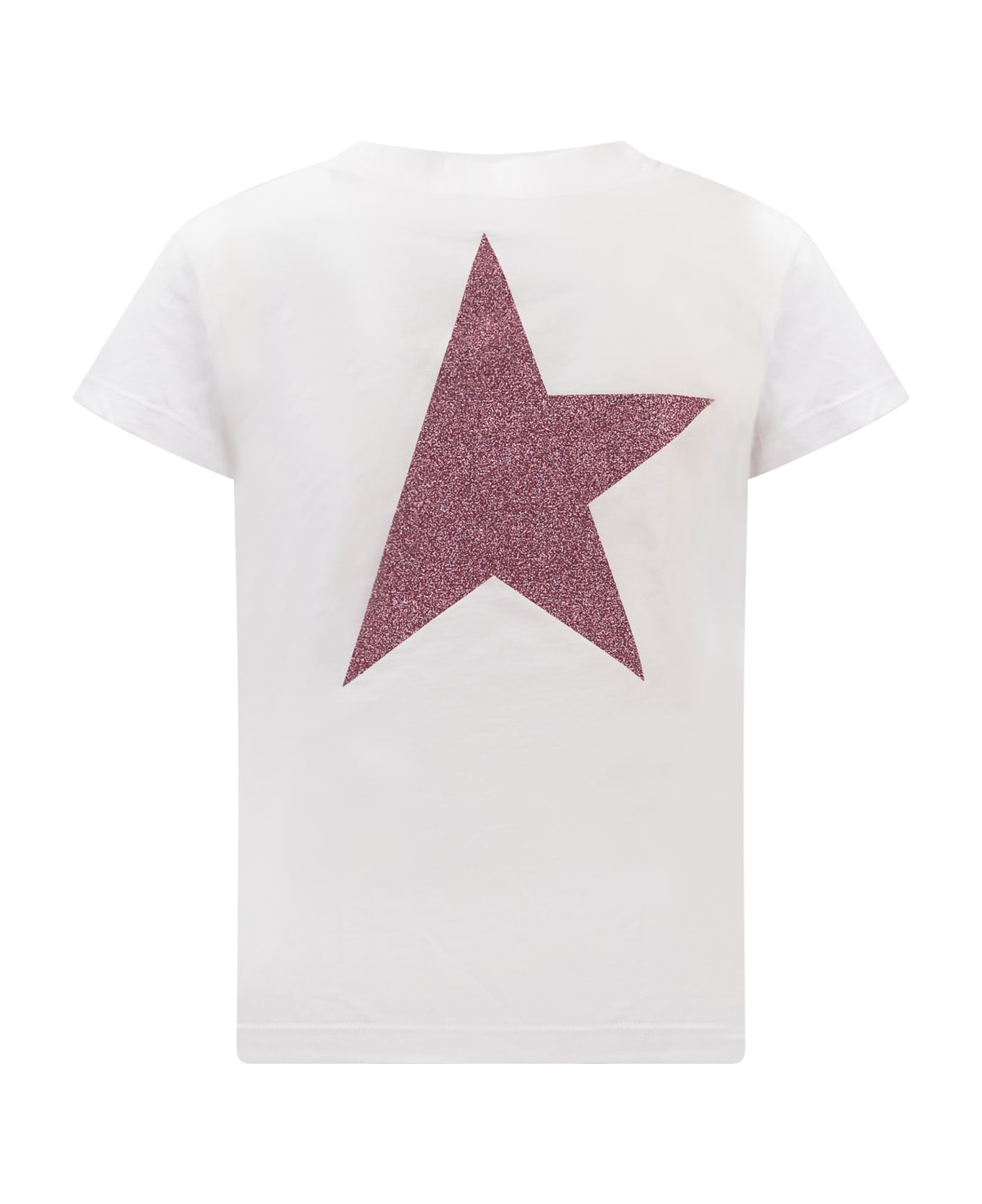 Golden Goose T-shirt With Logo - WHITE/PINK
