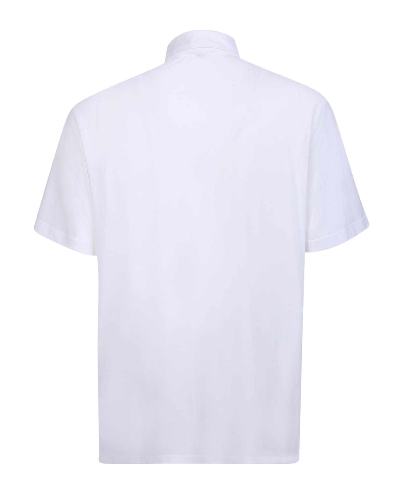 Herno Short-sleeved White Polo Shirt - White
