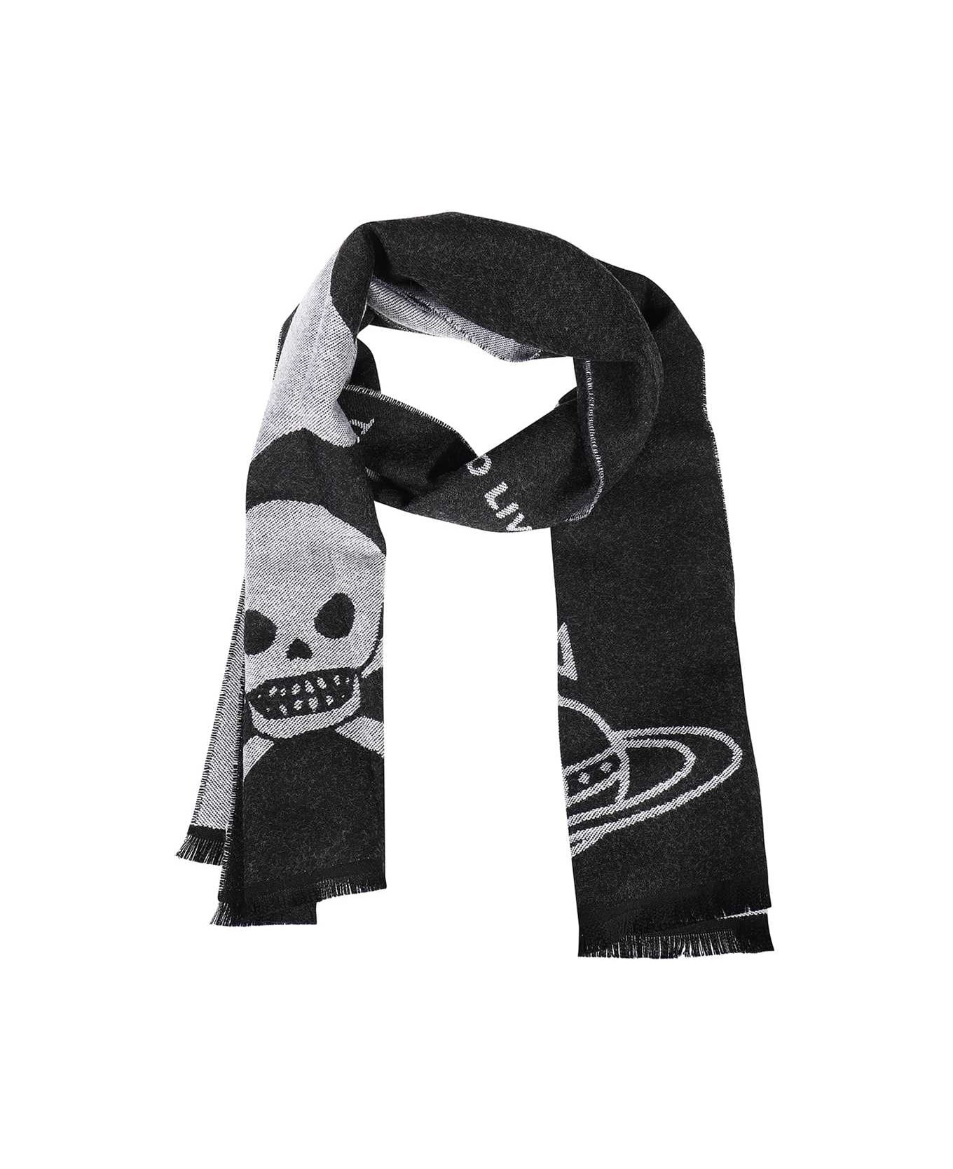 Vivienne Westwood＊スカーフ ロゴ 50X190 3 X YAK SCARF org.jpg