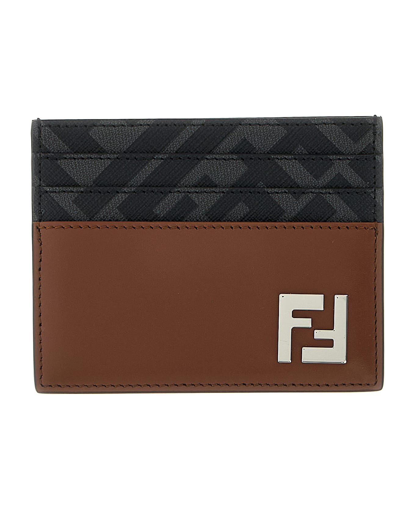 Fendi 
squared Ff
 Card Holder - Brown