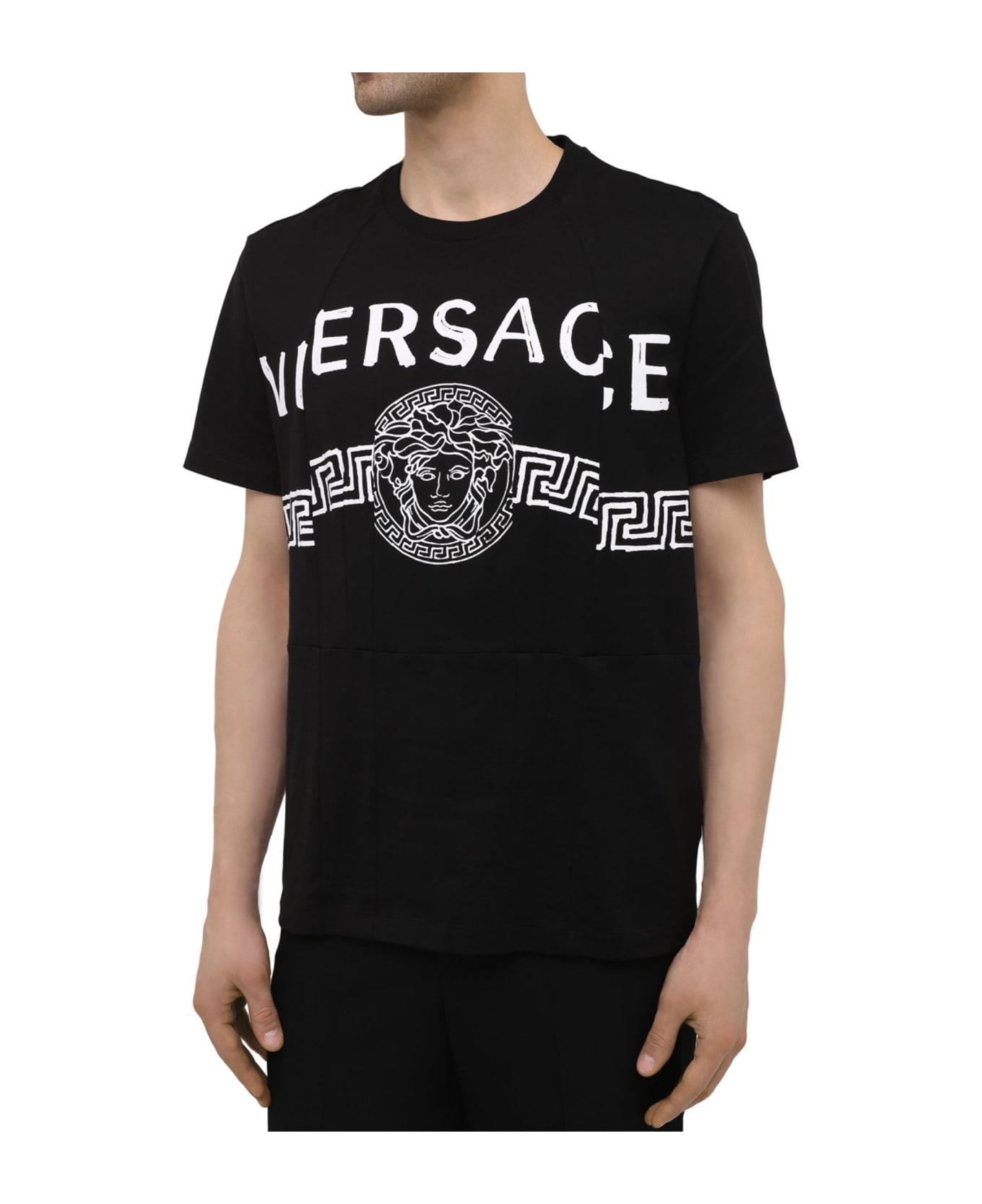 Versace Logo Cotton T-shirt | italist