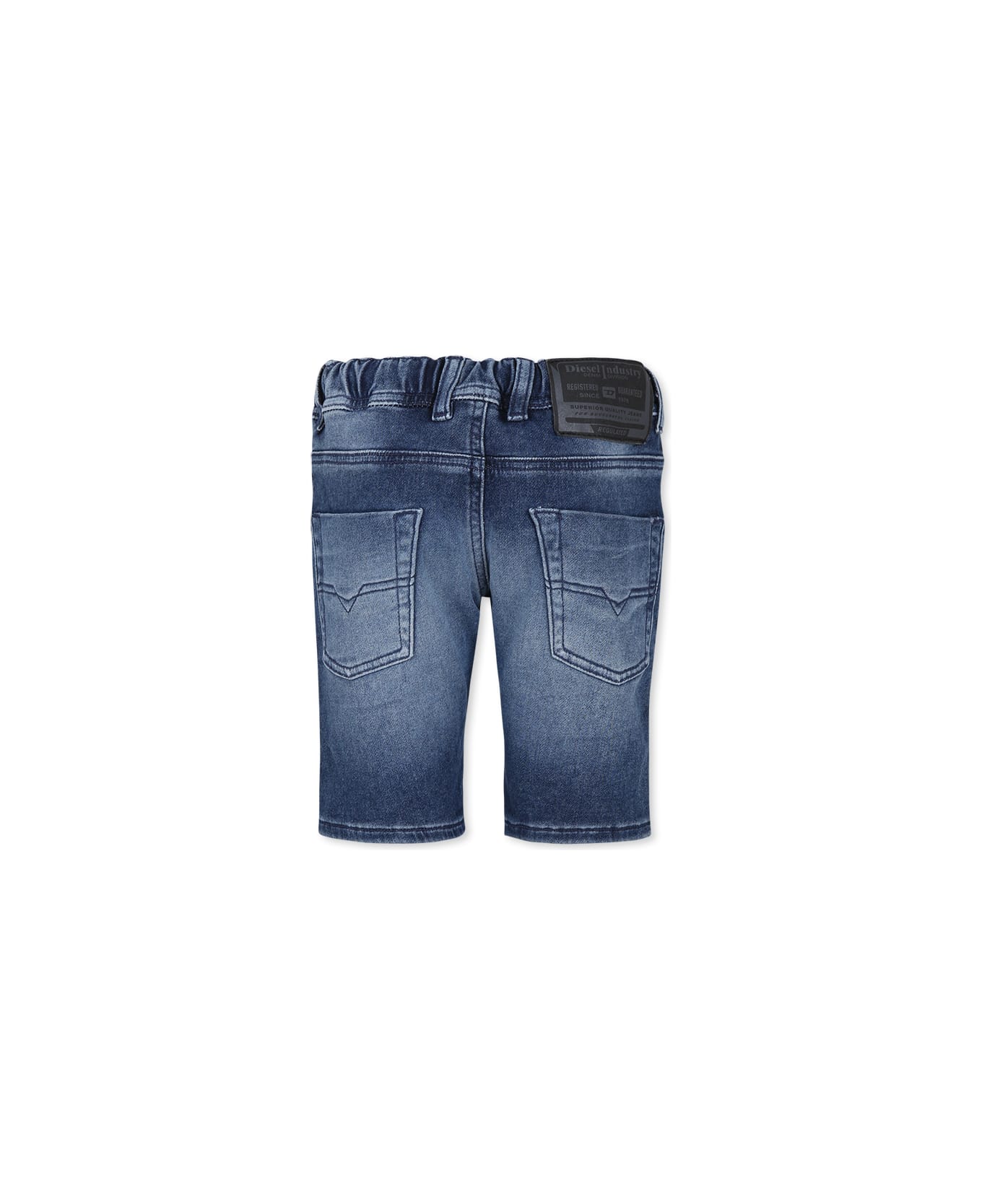 Diesel Blue Short For Boy With Logo - Blue