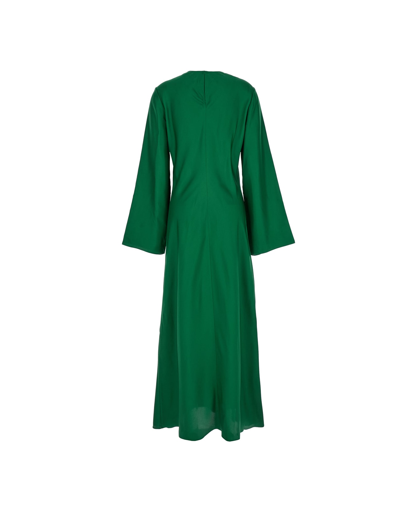 Róhe Minimal Wide Sleeved Silk Dress - Green