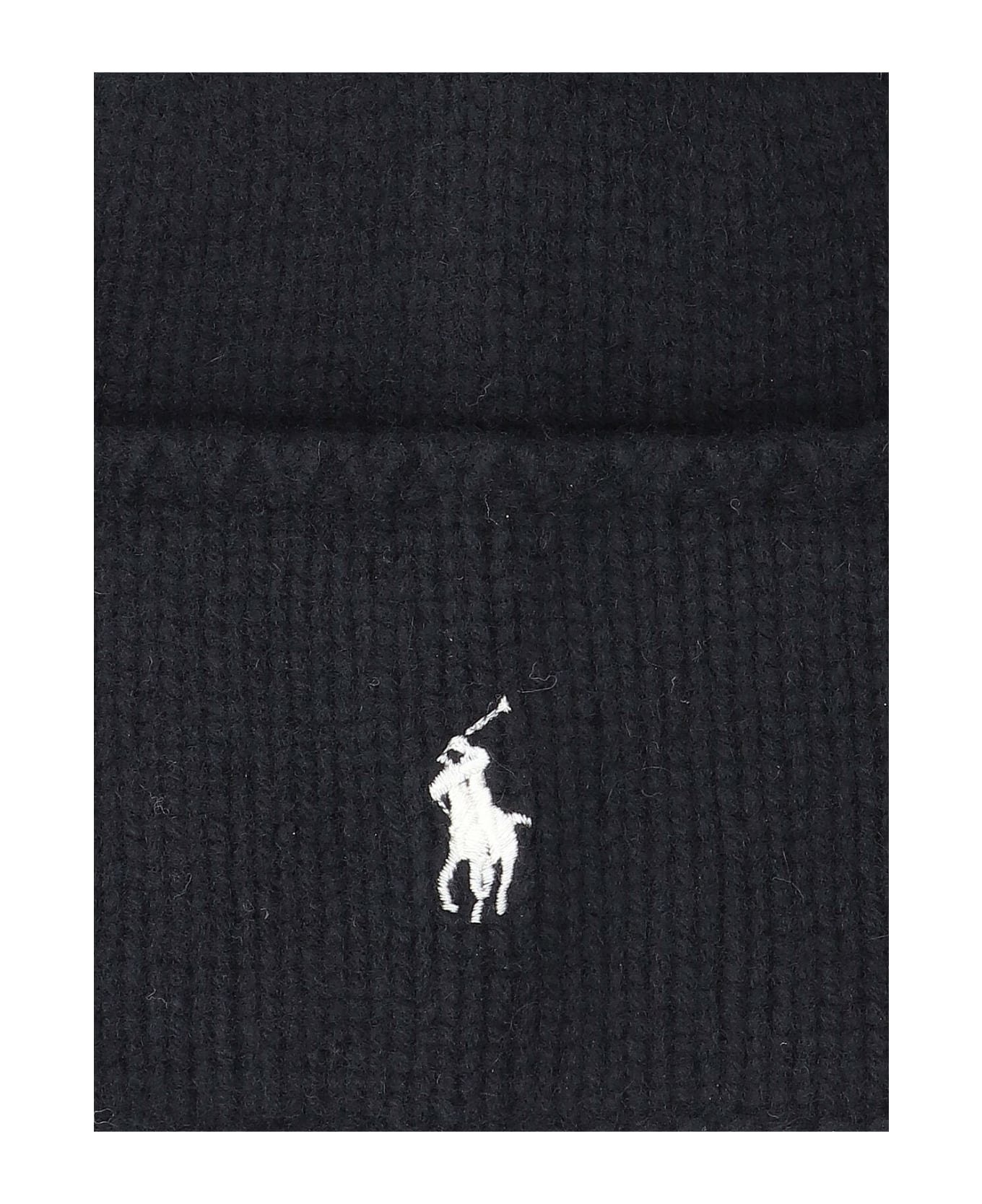 Ralph Lauren Logo Beanie - BLACK DUST