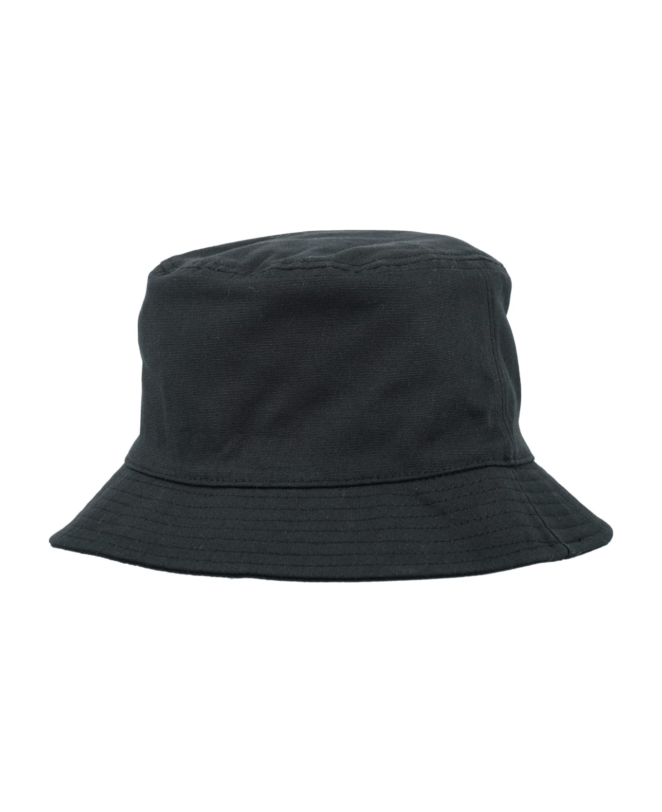 Stone Island Logo Bucket Runner Hat - BLACK