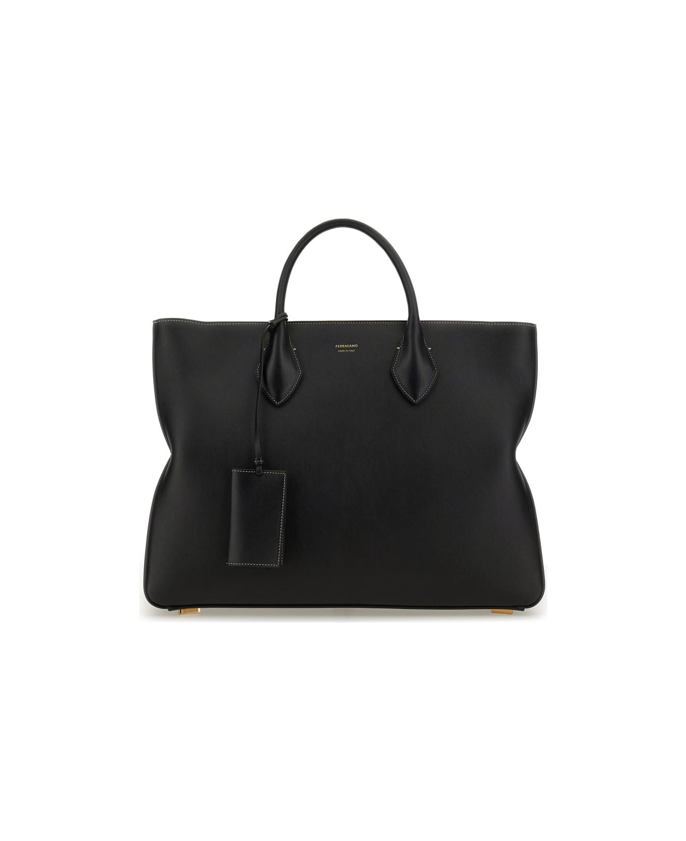 Ferragamo Star-shaped Tote Bag Large - BLACK