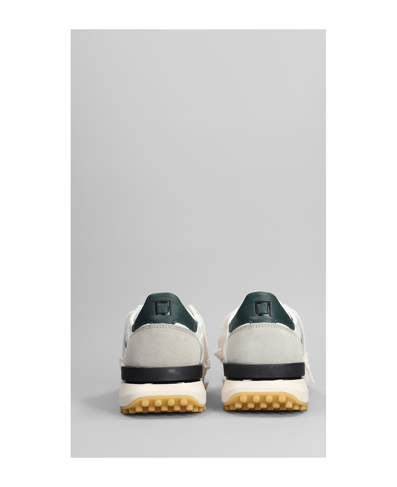 D.A.T.E. Athleta Sneakers In White Suede And Fabric - white