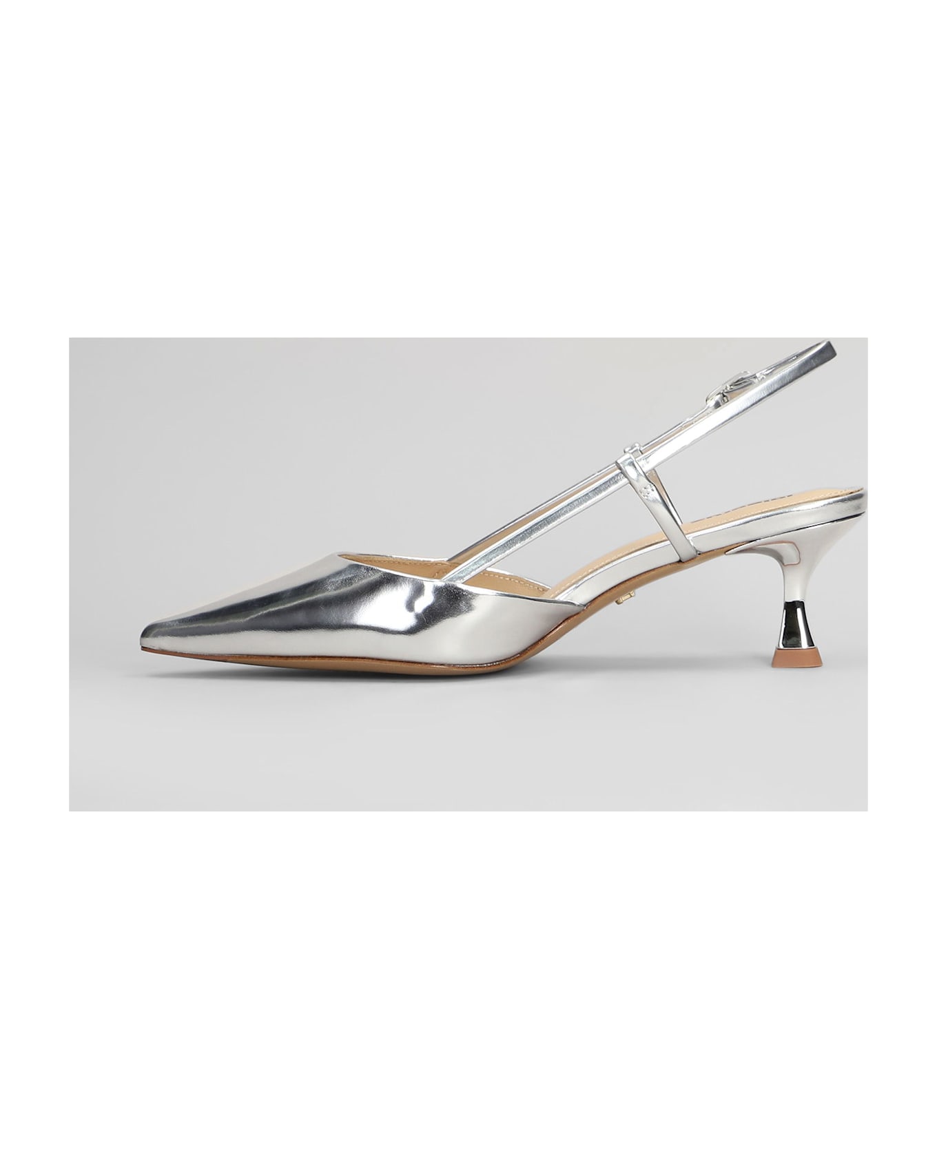 Lola Cruz Carmen Pump 55 Pumps In Silver Leather - silver