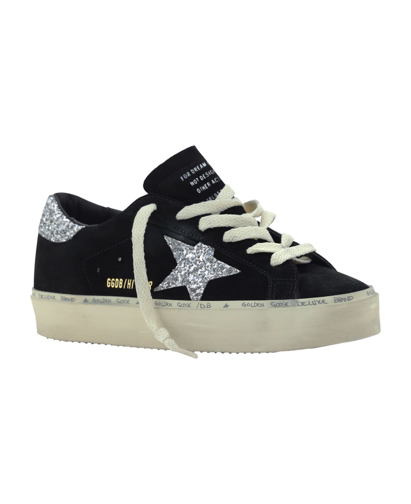 Golden Goose Hi Star Sneakers - Black/silver