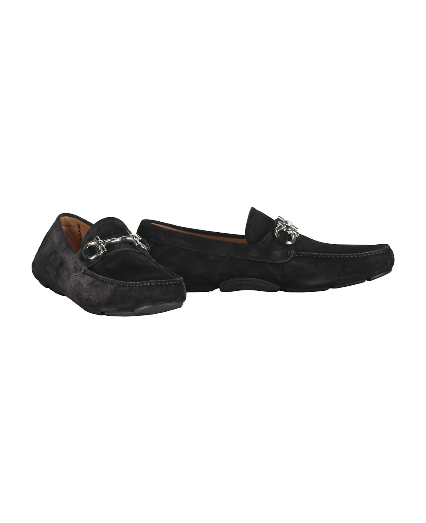 Ferragamo Leather Loafers - black