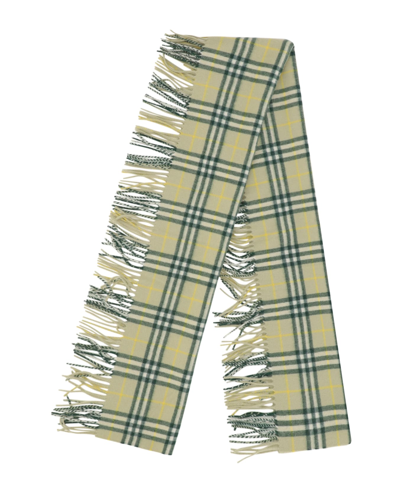 Burberry Check-printed Fringed-edge Scarf - Hunter