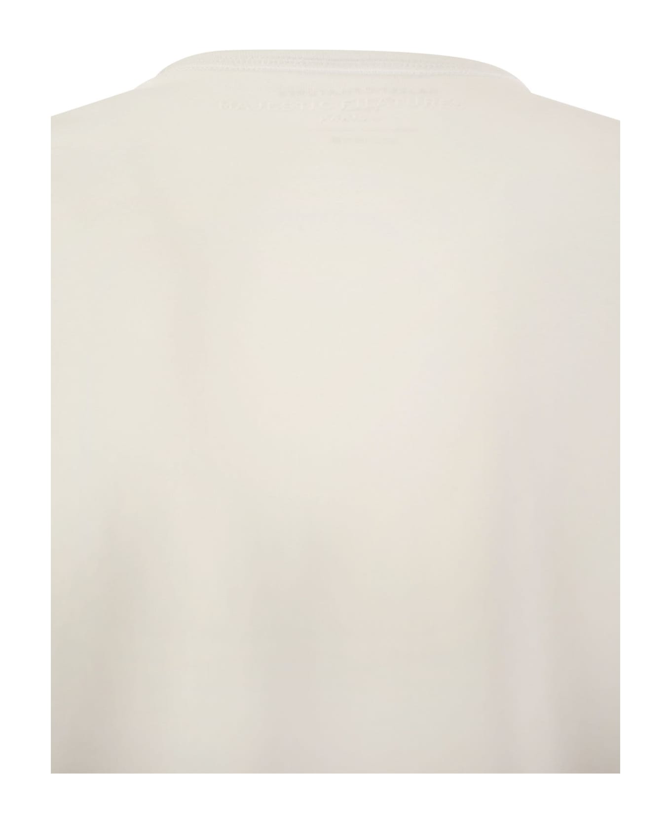 Majestic Filatures Crew-neck Cotton T-shirt - White