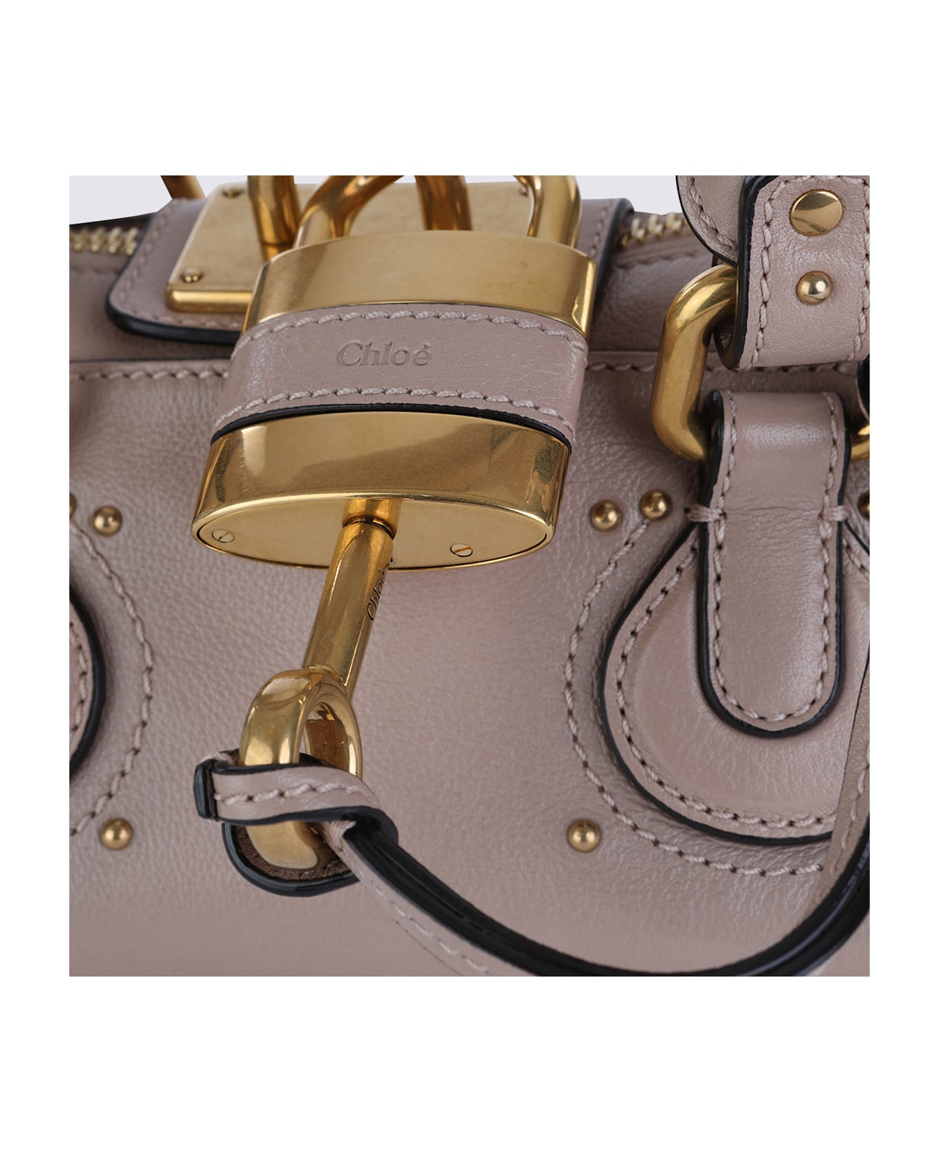 Chloé Earthy Pink Leather Paddington Top Handle Bag - EARTHY PINK