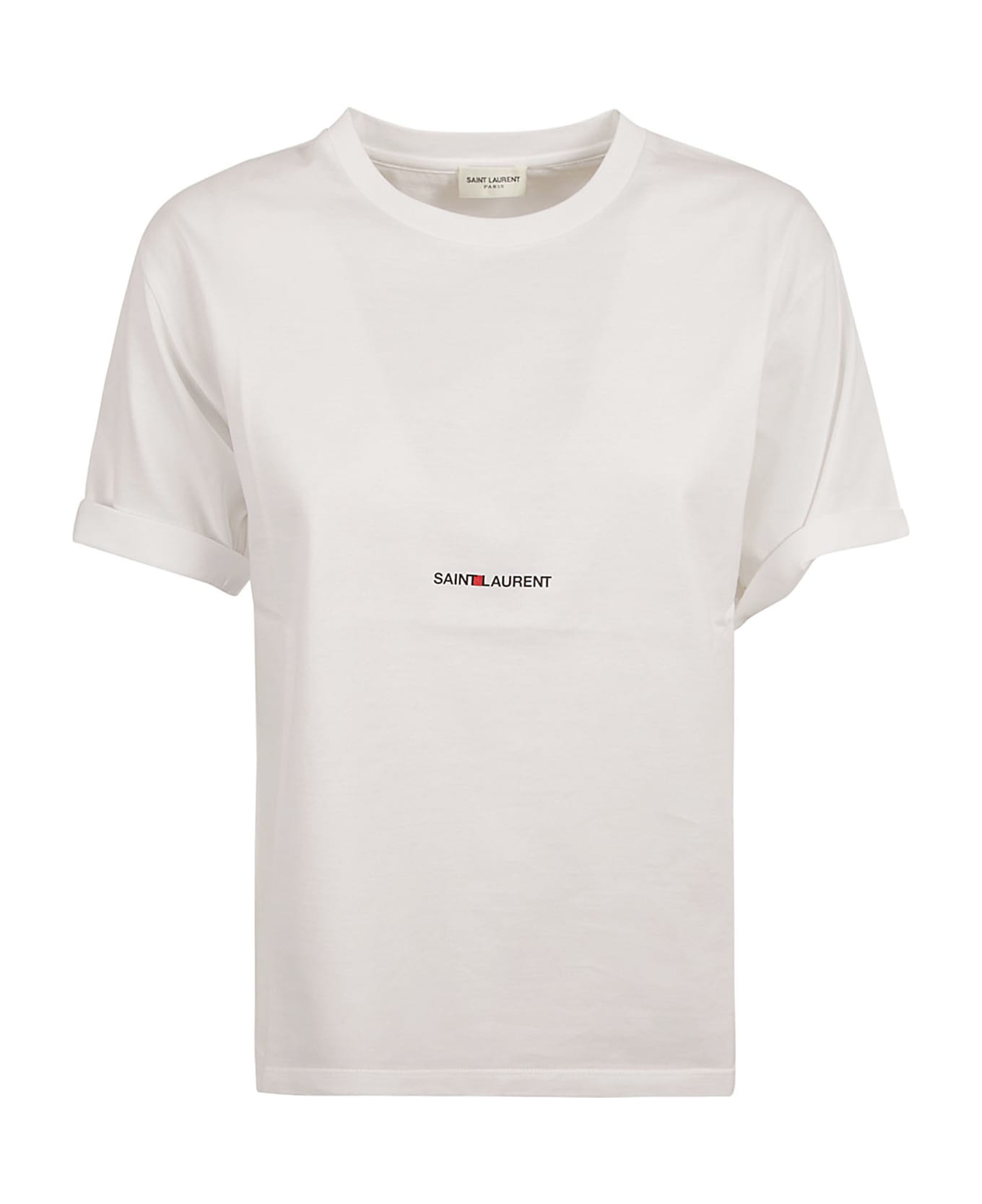 Saint Laurent Logo Detail T-shirt - White