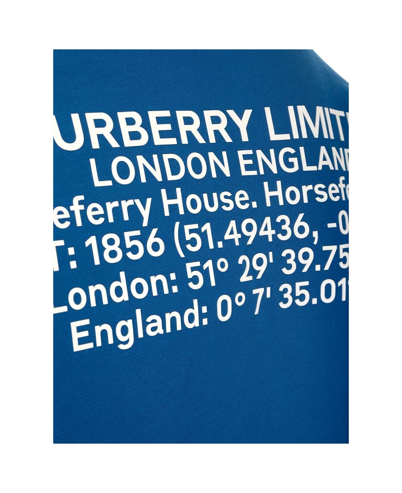 Burberry Location-printed Crewneck Sweatshirt - Blue ニットウェア