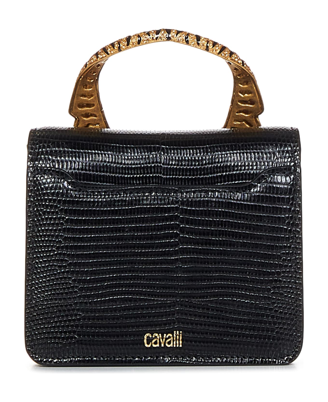 Roberto Cavalli Roar Small Shoulder Bag - Black トートバッグ
