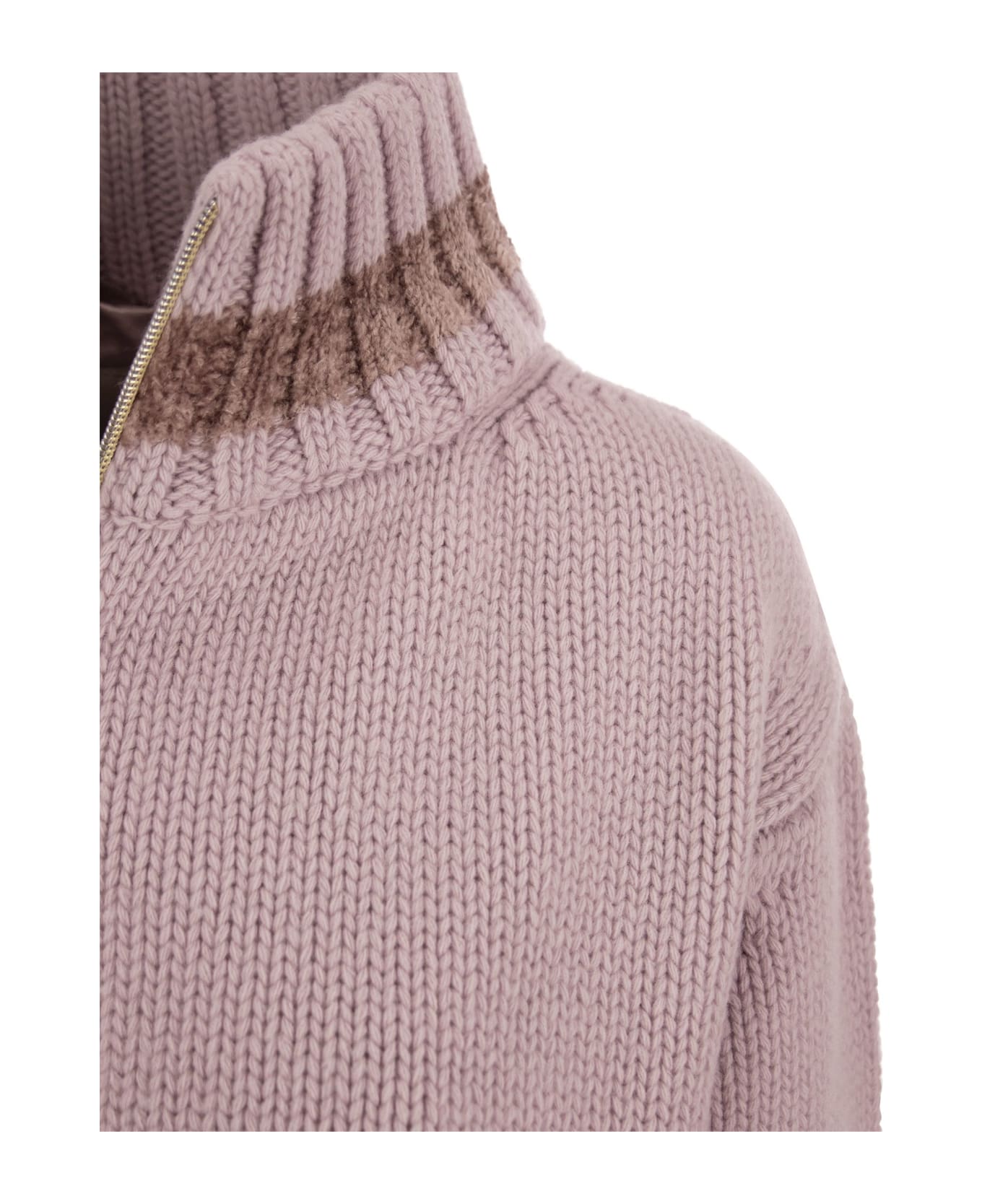 Herno Pure Wool Knit Cardigan - Pink