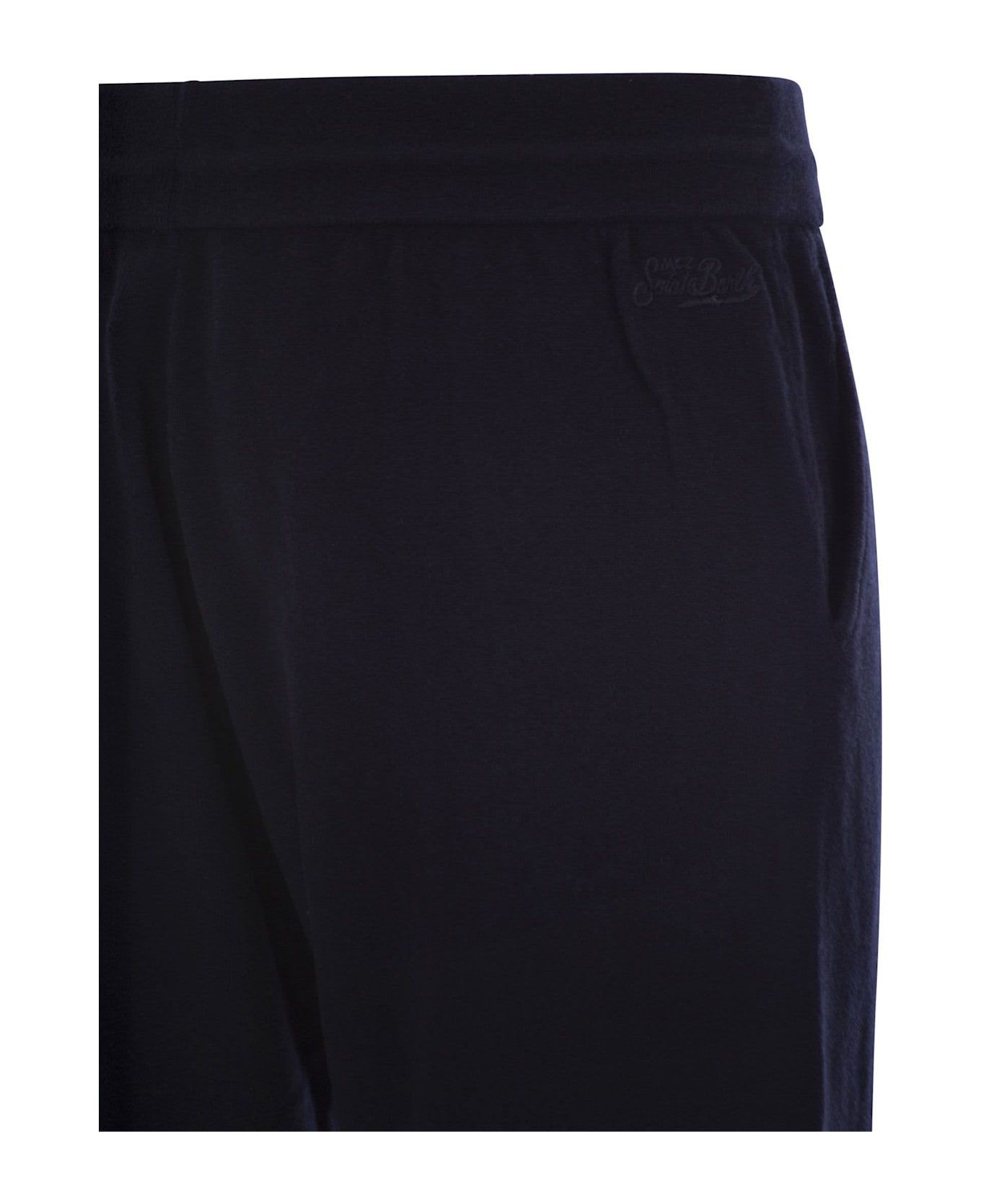 MC2 Saint Barth Merino Wool Knitted Trousers - Blue