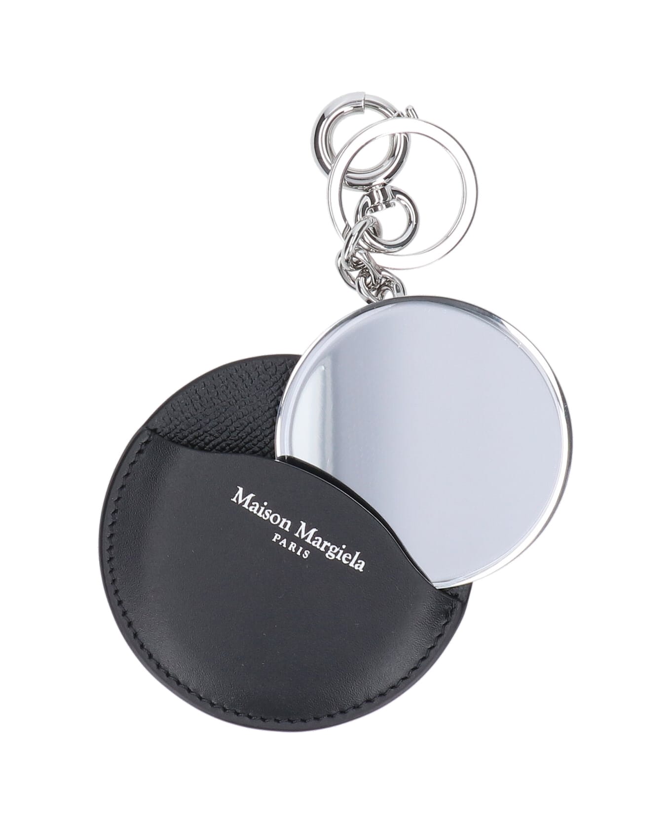 Maison Margiela Logo Keyring - Black  