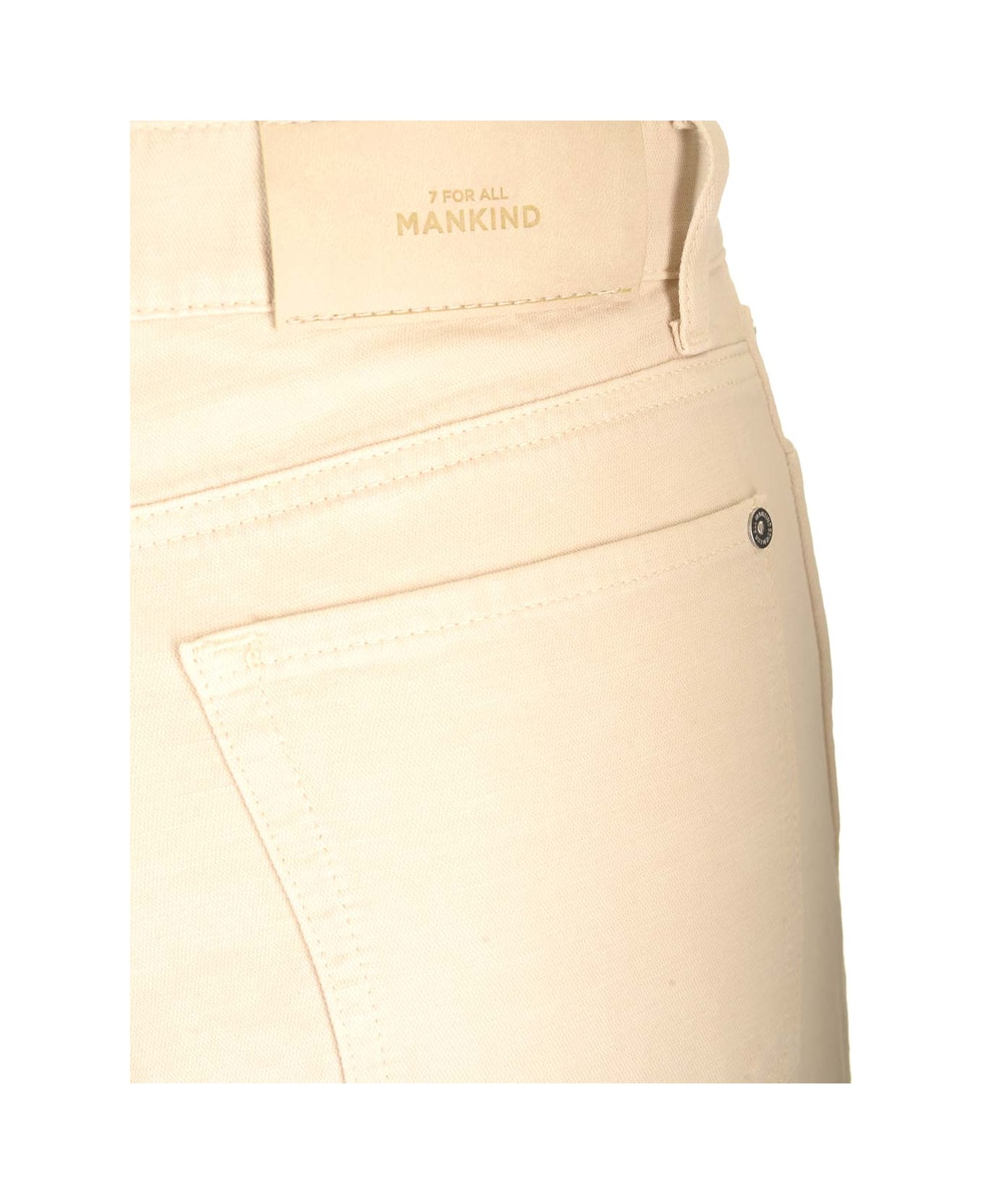 7 For All Mankind Straight Leg Trousers - White