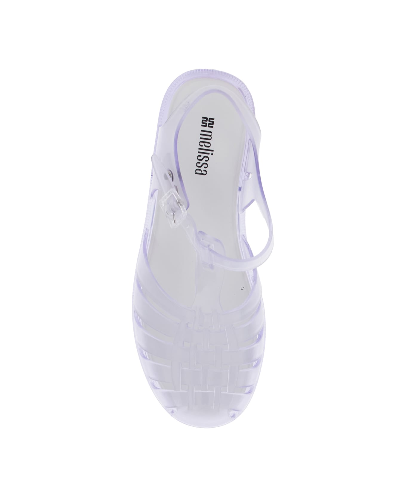 Melissa 
possession
 White Sandals With Cage Design And Adjustable Buckle Closure In Tech Fabric Woman - White