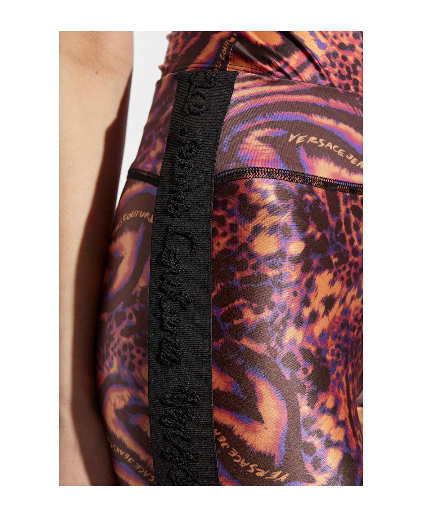 Versace Jeans Couture Leggings With Animal Print - MULTICOLOUR