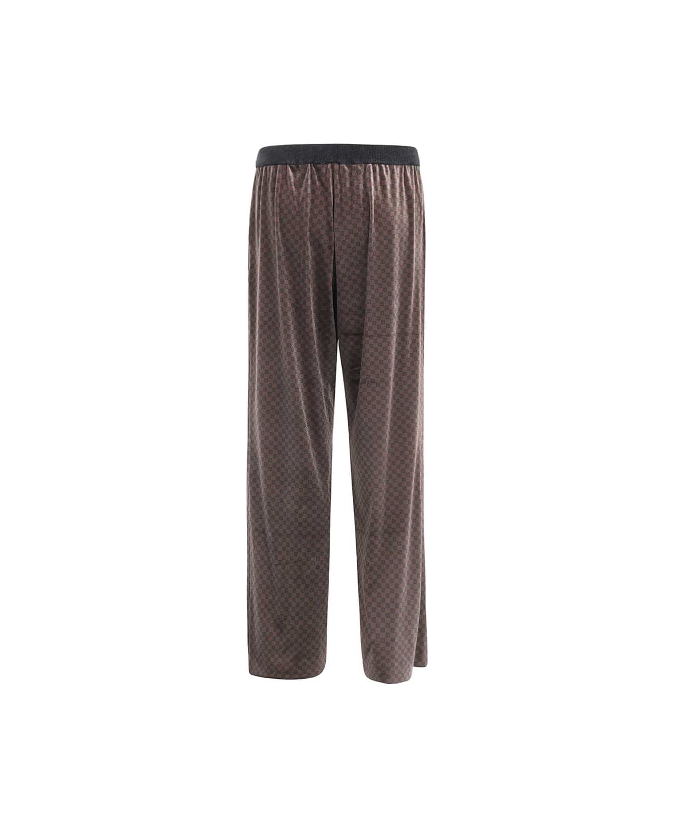 Balmain Velvet Pajama Pants - brown