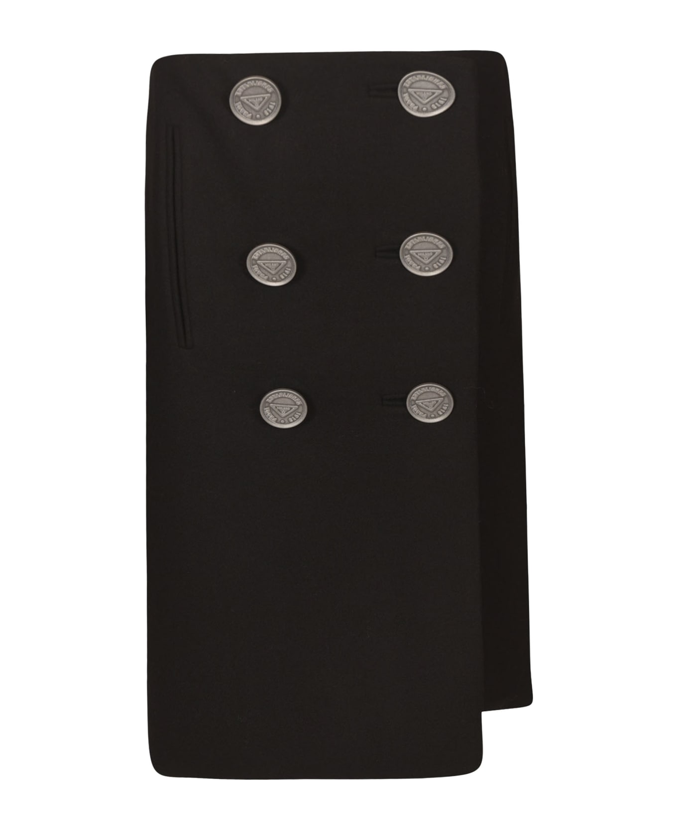 Prada Double-breasted Skirt - Black
