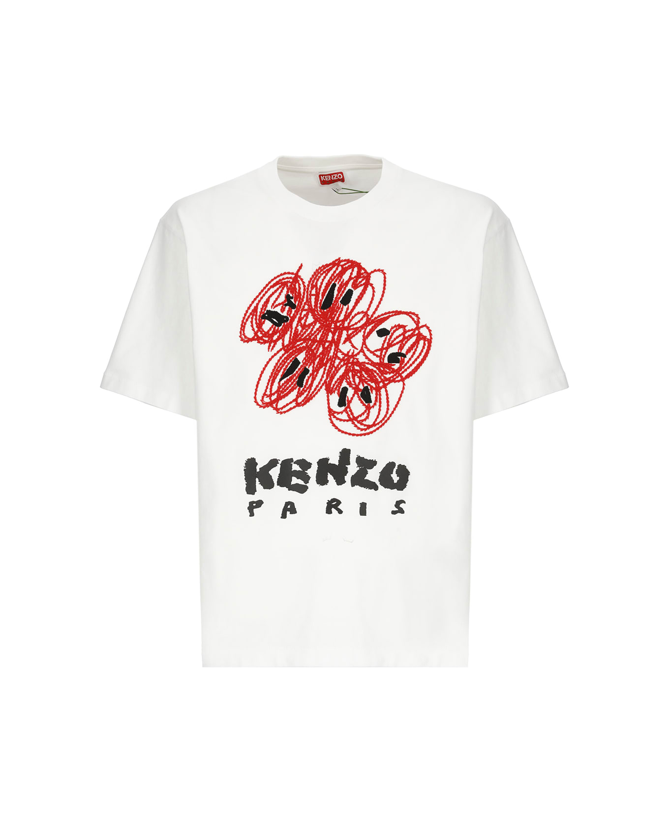Kenzo Drawn Varsity T-shirt - White