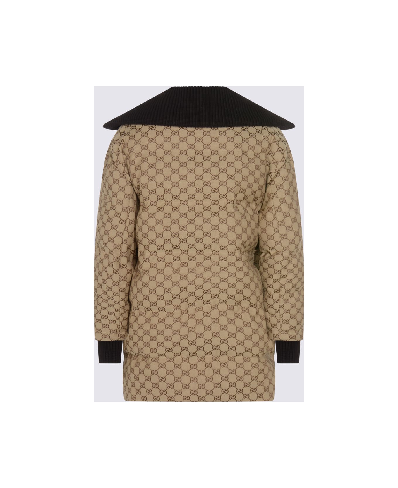 Gucci Beige Cotton Down Jacket - CAMEL EBONY