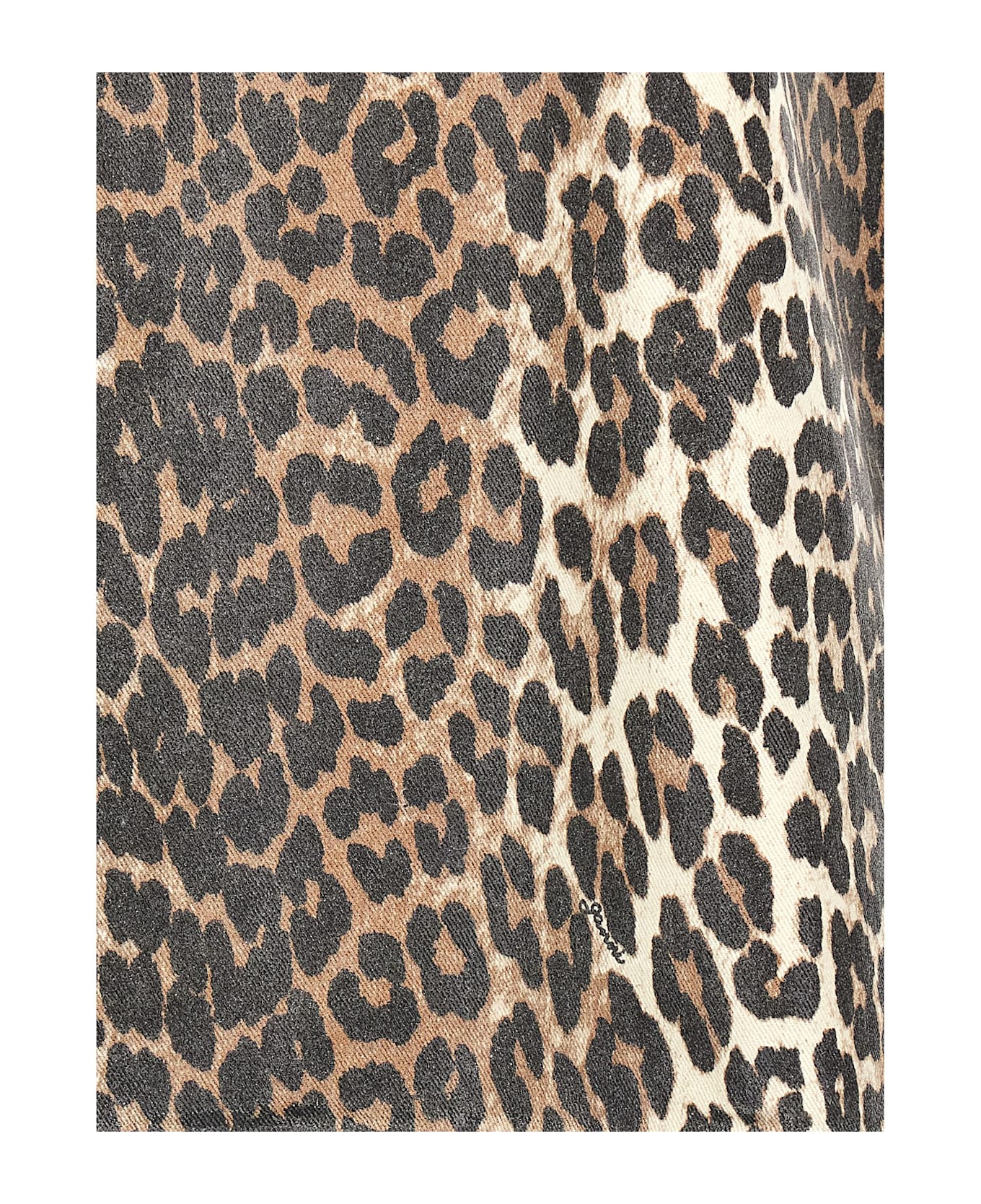 Ganni Leopard Mini Dress - Multicolor