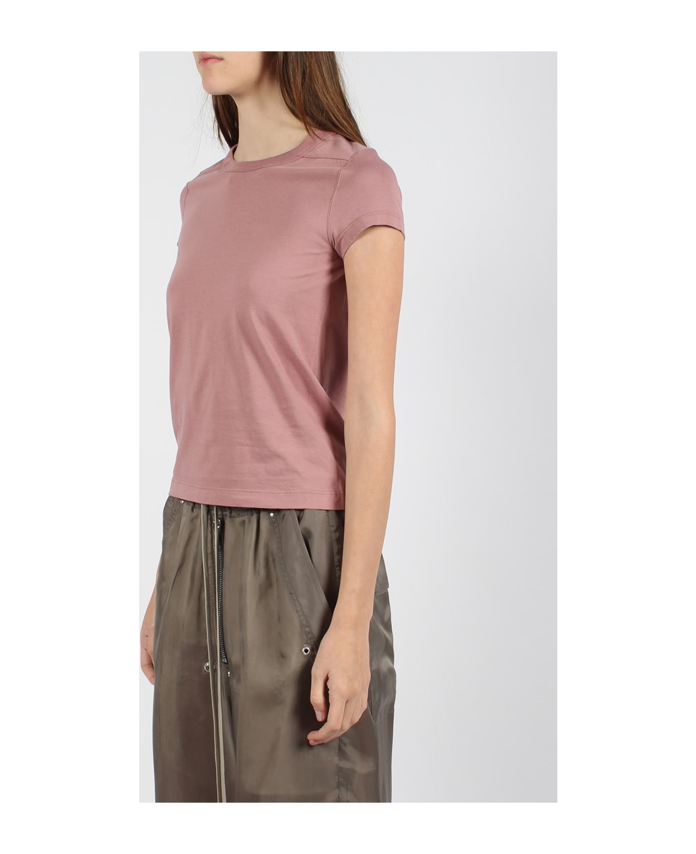 Rick Owens Cropped Level T-shirt - Pink & Purple Tシャツ