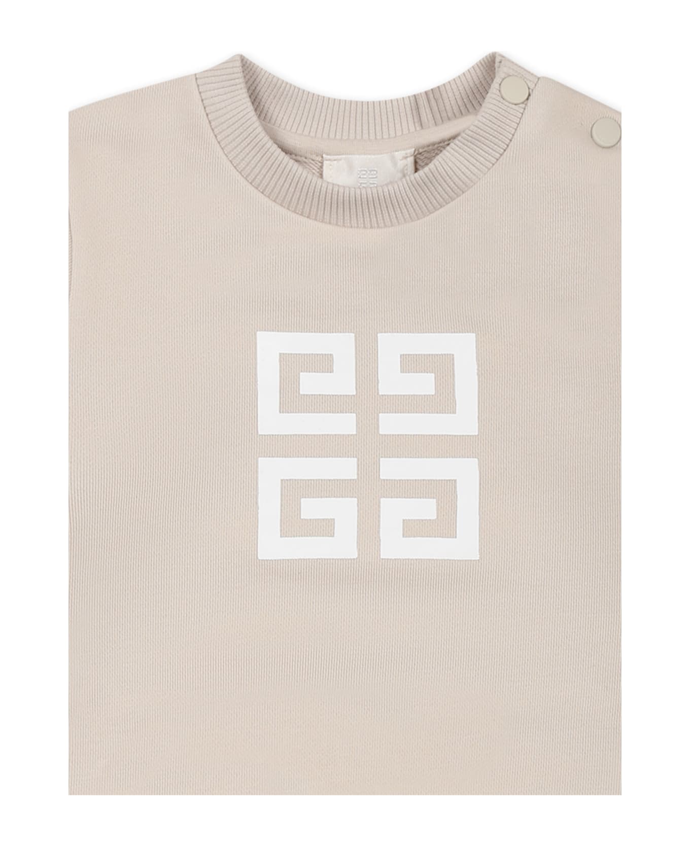 Givenchy Beige Sweatshirt For Baby Boy With 4g Motif - Beige