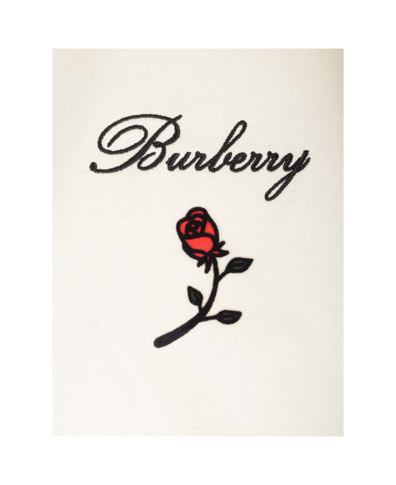 Burberry Flocked Logo T-shirt - White